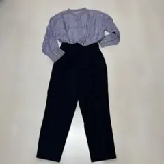 新品☆global work タックテーパードパンツ　M