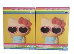 日焼けキティ2点 おおきなSOFVIMATES　ハローキティ　フィギュア