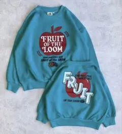 【120cm 男女】FRUIT OF THE LOOM トレーナー ブルー