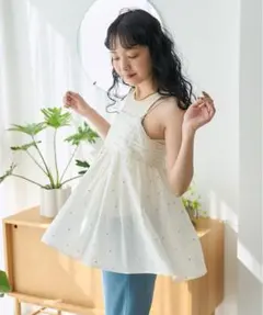 FREAK'S STORE インド ラメドット刺繍 バックオープンキャミソールのサムネイル