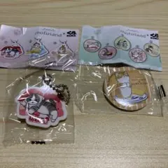 mofusand✖️くら寿司　缶バッジ ラバーキーホルダー