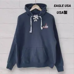 USA製　EAGLE USA ヘビーウエイト パーカー ネイビー　90s