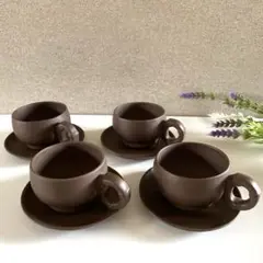 【未使用】中国茶器　煎茶道具 宜興紫砂 紫泥 4客　セット
