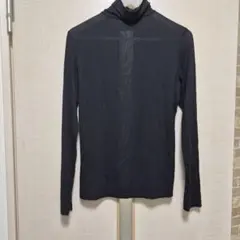 UNIQLO ヒートテック ブラック 長袖 Tシャツ タートルネック M 薄手