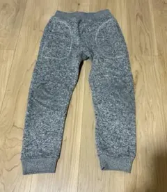 GUグレー あったか裏起毛スウェットパンツ 130cm