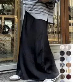 【－3kg見え／14色展開】スタイルアップサテンスカート チャオパニックティピー