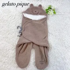 美品✨gelato pique くまさん おくるみ ブラウン ジェラートピケ