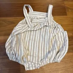 Bebe Holic ストライプロンパース　M