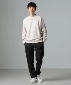 【nano universe】ニットフリース細身パンツ　サイズSサイズ　美品✨