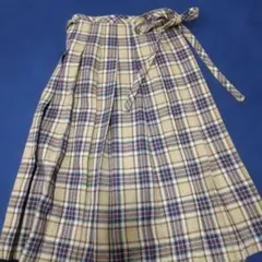 プリーツスカート チェック ひざ丈スカート