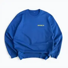 BARNEYS JAPAN ロゴ クルーネック スウェット ブルー L 古着のサムネイル