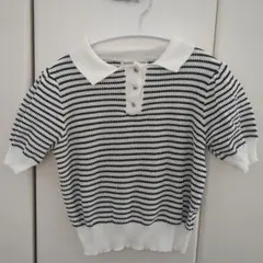 NICE CLAUP 半袖ボーガーニット トップスのサムネイル