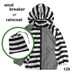 【１回の着用 美品 】120 ウインドブレーカー 雨具 レインウェア アウター
