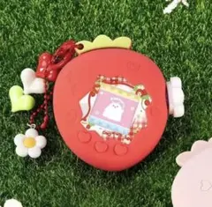 たまごっちパラダイスカバー　シリコン　ケース　いちご　スキン　ストラップ　セット