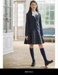 【組曲】サイドプリーツチェック スカート キッズ 女の子 160cm