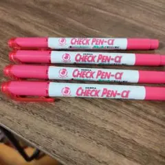 ZEBRA CHECK PEN-α ピンク 4本セット