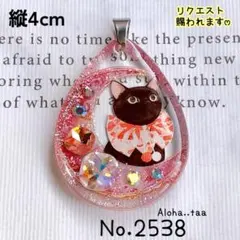同梱値引100円❤️No.2538 レジン ペンダントトップ 猫 ネコ ねこ ♡