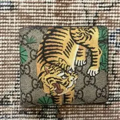 極美品 グッチ 折財布 GGスプリーム ベンガルタイガー ミケーレ期 虎 PVCのサムネイル