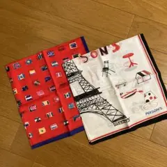 PERSON'S 国旗デザインとエッフェル塔ハンカチセットのサムネイル