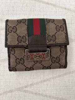 GUCCI GGキャンバス シェリーライン 二つ折り財布のサムネイル