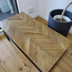 【クラッシュゲート】ギネス センターテーブル 90cm ヘリンボーン天板 クラッシュゲート】ギネス センターテーブル 90cm ヘリンボーン天板