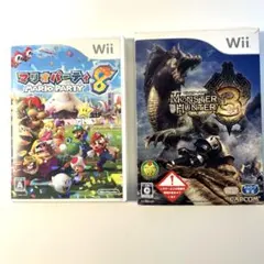 Wii ゲーム2本セット マリオパーティ8 とモンスターハンター3