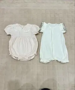 ベビーロンパース2点セット サイズ 70 80 cottoli gu