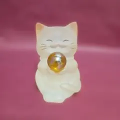 猫の置物 ガラス製