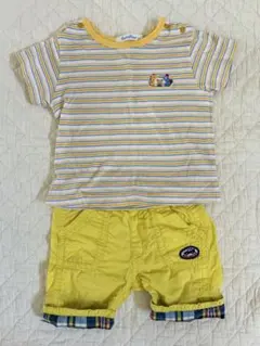 ファミリアTシャツ♡ミキハウス半ズボン♡80cmセット