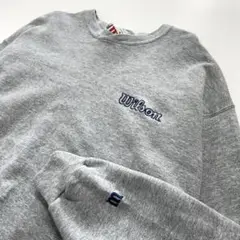 Wilson ヘビーウェイト スウェット ロゴ刺繍 グレー メンズXL