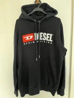 DIESEL ブラックパーカー フード付き