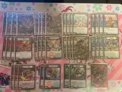 【らくらくメルカリ便＆即日発送‼️】赤緑モモキング 構築済み赤緑モモキングJO デッキ40枚セット デュエルマスターズ