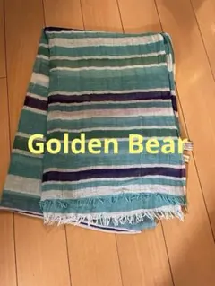 値下げ ゴールデンベア　綿×麻 ストライプ柄ストール・ショールのサムネイル