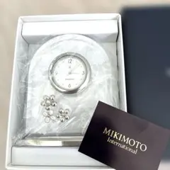 【新品未使用/箱付】MIKIMOTO ミキモト パール 真珠 置時計
