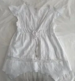 フェアリーグランジ 00s 森ガール グランジ チュニック 白