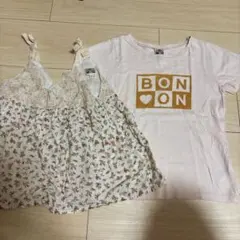 BONTON 花柄 キャミソール6&Tシャツ サイズ8のサムネイル