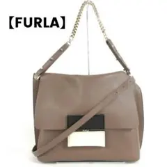 【FURLA】 ベージュ ショルダーバッグ⭐美品⭐プロフ必読
