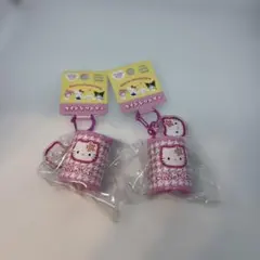ハローキティ　カオハナデザイン　コインシリンダー2点セット　サンリオ　コイン入れ