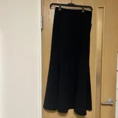 黒ロングスカート ゴム入り　マーメイドスカート