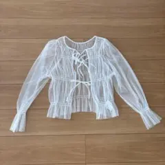 ホワイトシースルーレーストップス w closetのサムネイル