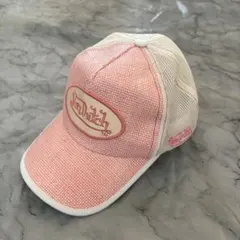 【希少】Von Dutch ヴォンダッチ メッシュキャップ ピンク 麦わら風のサムネイル