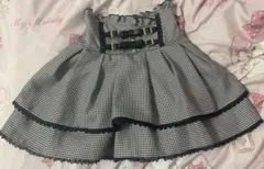 LIZLISA 2連リボンベルトスカパン グレー