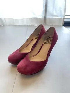 LANVIN en Bleu ラウンドトゥ厚底パンプスバーガンディー23.5cmのサムネイル
