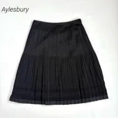 新品✨【アリスバーリー】 L 膝丈 プリーツスカート フレア　ブラックのサムネイル