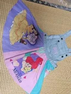 ディズニープリンセス ジャンバースカート 130cm