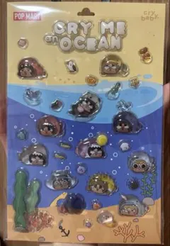 【公式 新品未使用】POP MART cry me an oceanステッカーのサムネイル