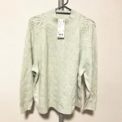 ユニクロ ライトスフレヤーンポインテールクルーネックセーター（長袖）