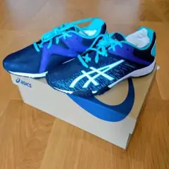 アシックスレーザービーム 新品 24.5cm ネイビーブルー/ミント
