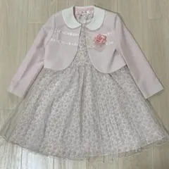 ELLE ピンク フラワープリント フォーマルドレス130cm