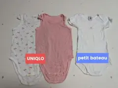 UNIQLO & petit bateau ボディスーツセット 80サイズ